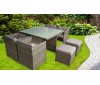 The Chelsea Rattan Cube Dining Set (Grey)